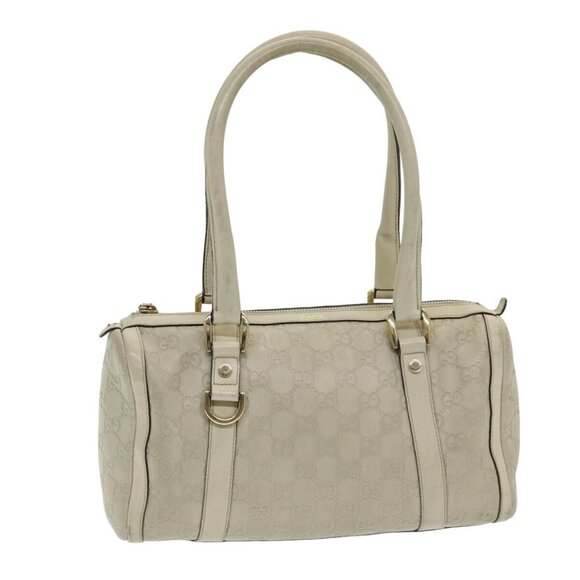GUCCI Guccissima GG Canvas Abbey Shoulder Bag White 130942 Auth am6540 - Picture 1 of 16